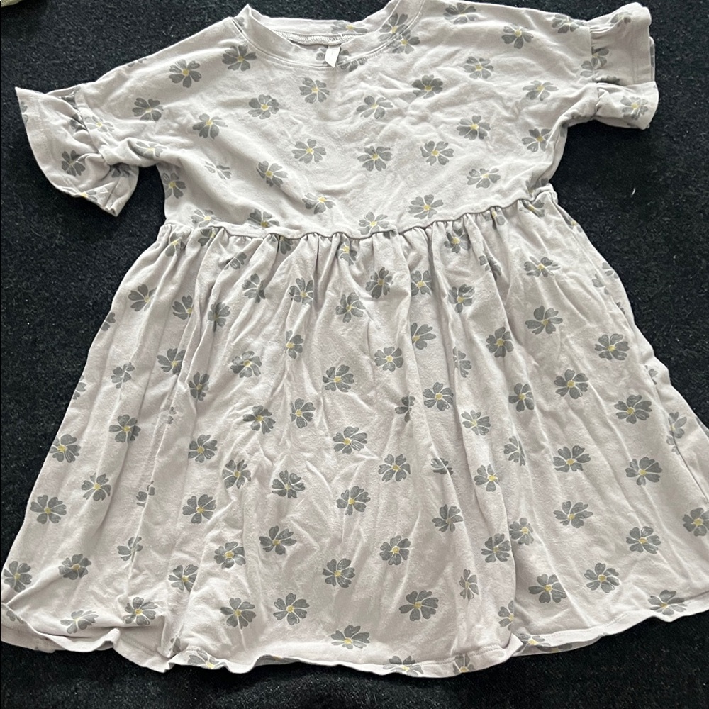 Rylee + Cru Cream Floral Kids Dress